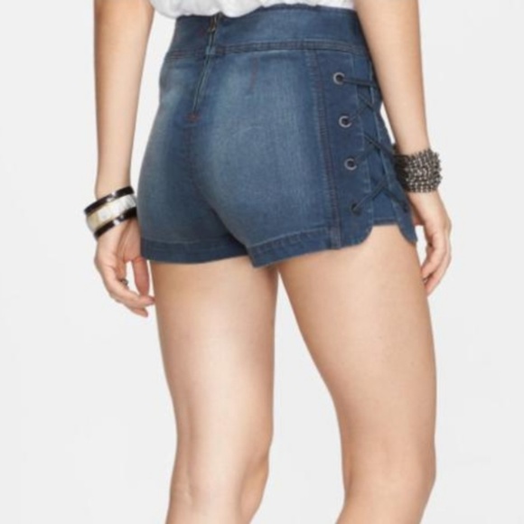 X-TRA PICS Free People High Rise Denim Lace Up - Picture 8 of 8